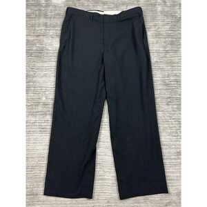 Savile Row Dress Pants Mens 36x29 Blue Polyester Wool‎ Career Casual
